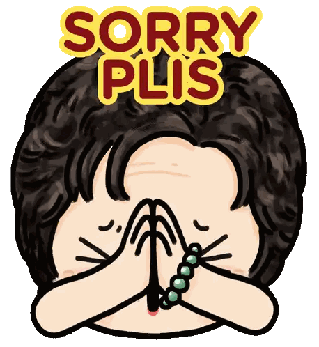Cartoon Woman Praying Sorry Plis