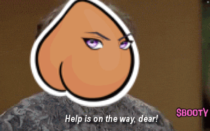 Cartoon Woman's Butt Help Is On The Way Dear GIF