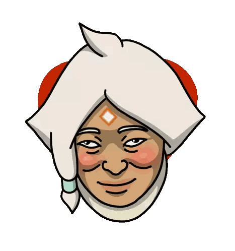 Cartoon Woman's Face With Heart
