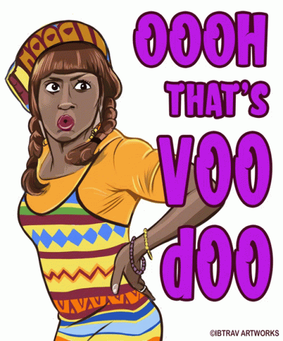 Cartoon Woman Saying Oooh Voodoo
