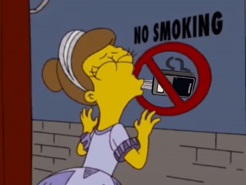 Cartoon Woman Smoking Cigarette GIF