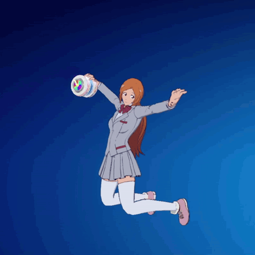 Cartoon Woman Standing In Front Of Square Wall GIF