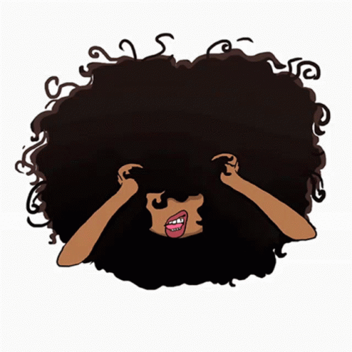 Cartoon Woman With Big Afro