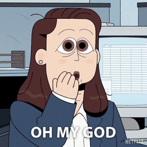 Cartoon Woman With Big Eyes Oh My God