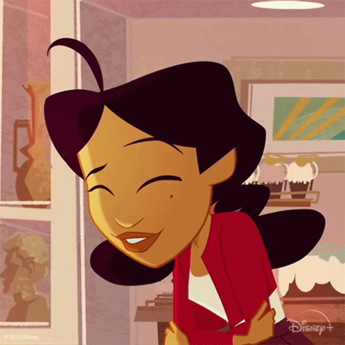 Cartoon Woman with Disney Logo