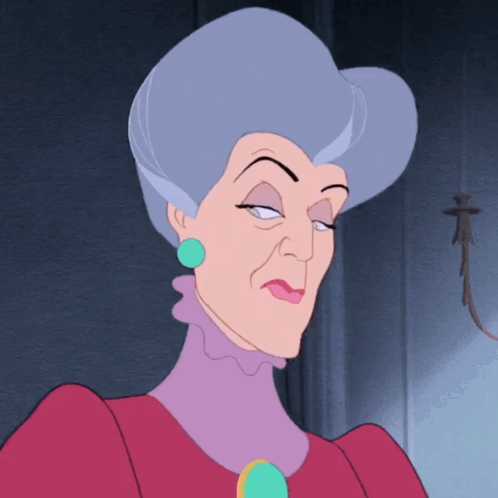 Cartoon Woman with Grey Hair