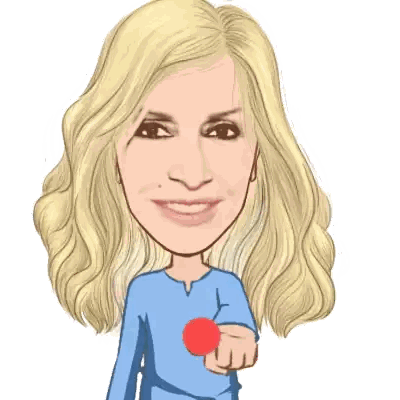 Cartoon Woman With Heart Hair