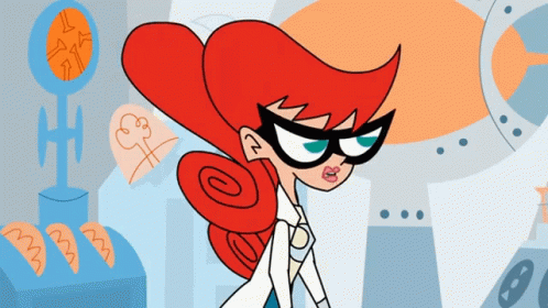 Cartoon Woman with Red Hair