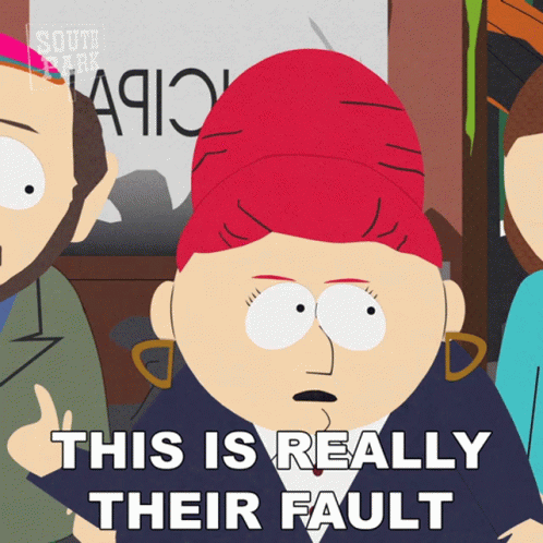 Cartoon Woman With Red Hair Saying This Is Really Their Fault