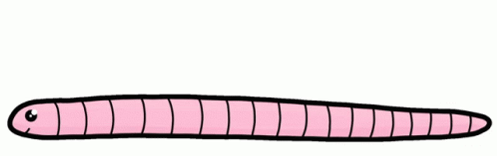 Cartoon Worm Crawling GIF
