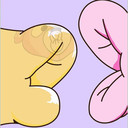 Cartoon Yellow and Pink Butterfly