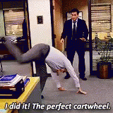 Old Man Perfect Cartwheel GIF