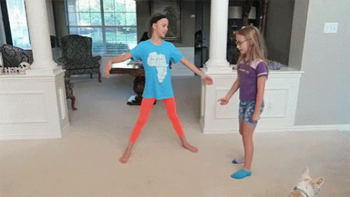 Girl Dazzling Cartwheel GIF