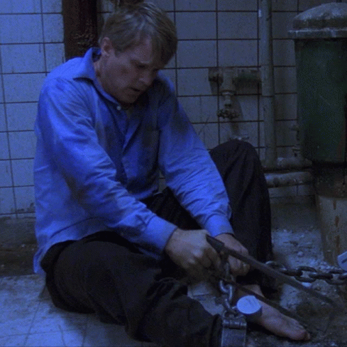 Cary Elwes Use Hack Saw GIF