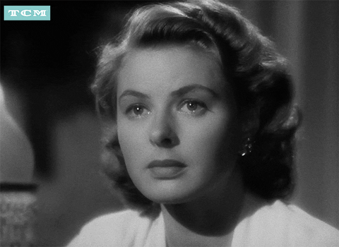 Casablanca Ilsa Staring GIF