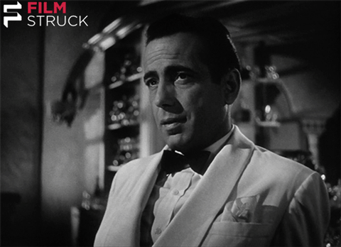 Casablanca Rick Smoking Cigarette GIF