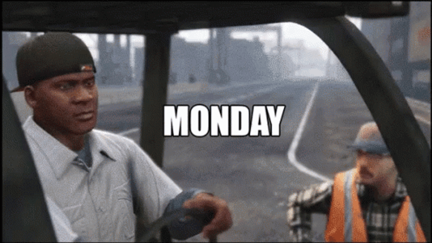 Case Of The Mondays Blank Stare Meme GIF