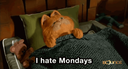 Case Of The Mondays Garfield Weeping GIF