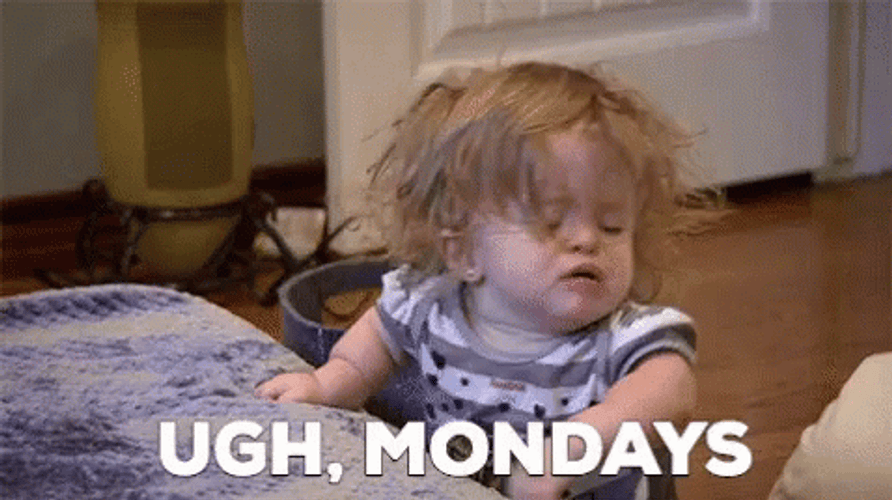 Case Of The Mondays Sleepy Baby Meme GIF