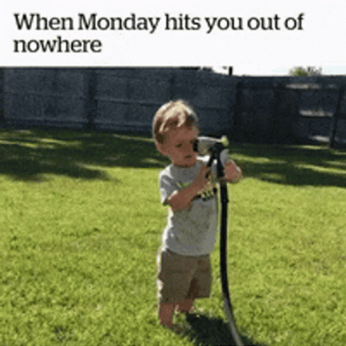 Case Of The Mondays Water Spray Fail GIF