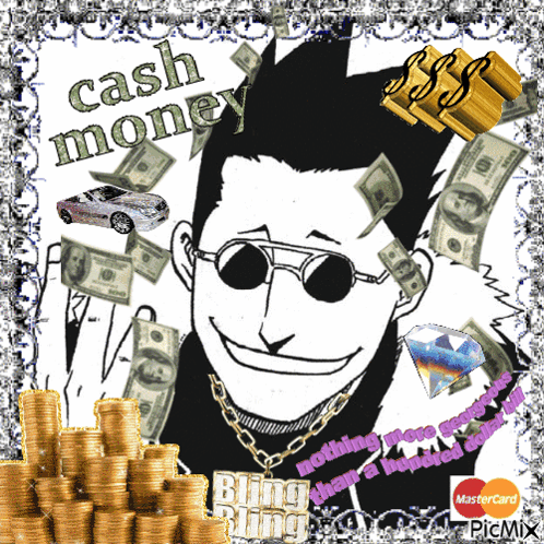 Cash Money Man Surrounded by Money