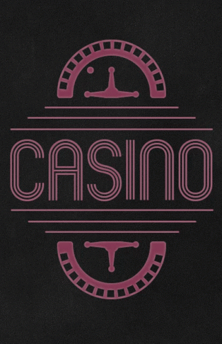 Casino Neon Sign With Roulette Wheel GIF