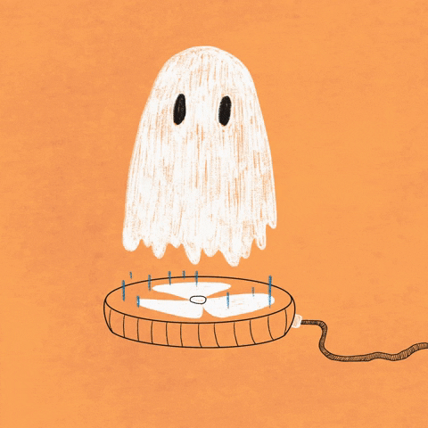 Casper Ghost Above Electric Fan GIF