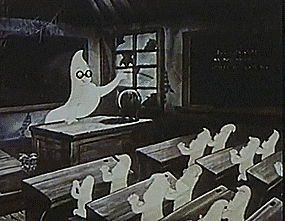 Casper Ghost Teacher Teaching Student Ghost Sing GIF