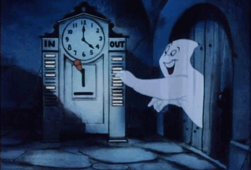Casper Ghost Time Out And Gets Out GIF