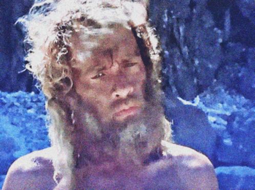 Cast Away Confused Tom Hanks Pennywise GIF