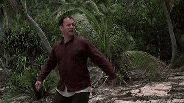 Cast Away Tom Hanks Calling Out For Help GIF