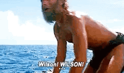 Cast Away Tom Hanks Calling Out To Wilson GIF