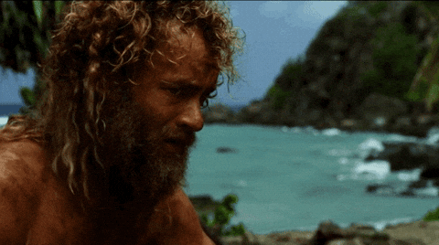 Cast Away Tom Hanks Talking To Himself GIF
