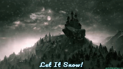 Castle on Snowy Mountain Let It Snow