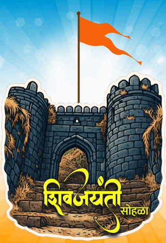 Castle With Flag and Yellow Shiva
