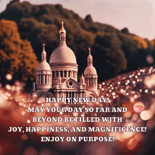 Castle With Happy New Day GIF