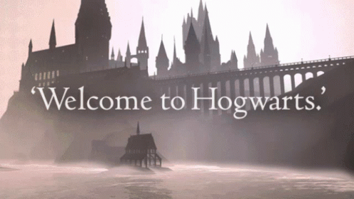Castle With Welcome To Hogwarts GIF