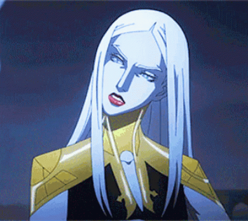 Castlevania Carmilla Hair Flip GIF