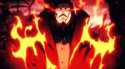 Castlevania Dracula On Fire GIF
