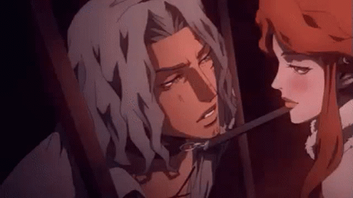 Castlevania Hector And Lenore Kiss GIF