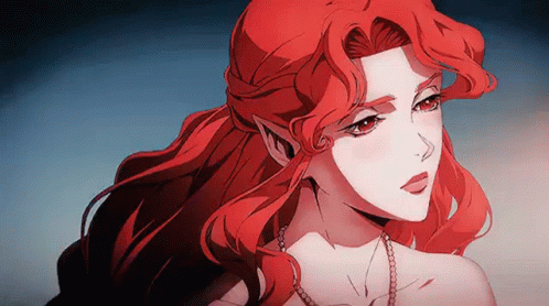 Castlevania Lenore Sad Hair Blew Wind GIF