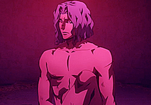 Castlevania Shirtless Smiling Hector GIF