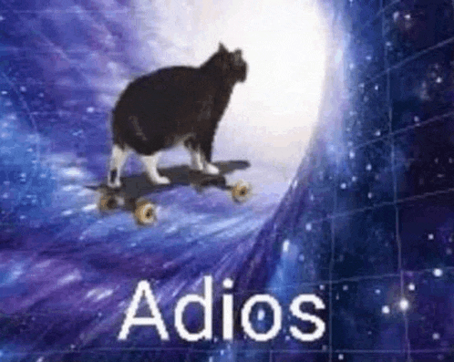 Cat Adios Galaxy Cat Meme GIF