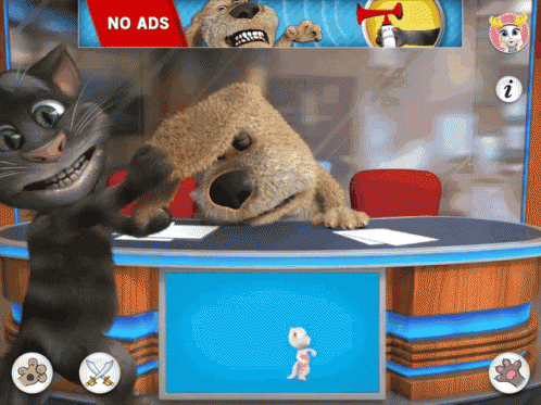 Cat And Dog Playing Video Game No Ads GIF