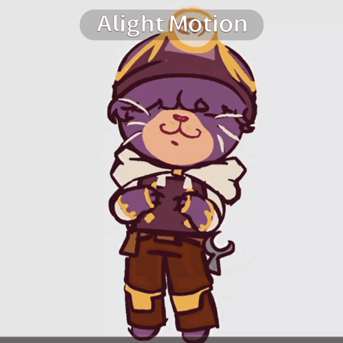 Cat and Ice Cream Cone Saying Alight Motion