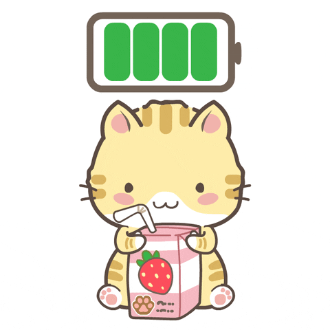Cat Charge Itself With Strawberry Juice GIF