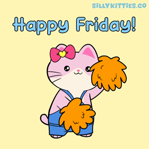 Cat Cheering Happy Friday