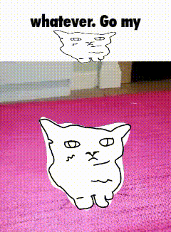Cat Drawing with Whatever Go My