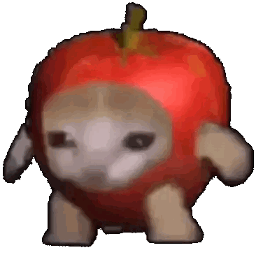 Cat Dressed As Apple Walking