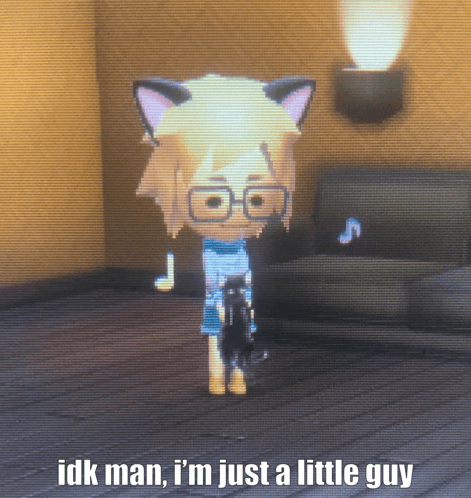 Cat Ears Glasses Idk Man I'm Just A Little Guy GIF